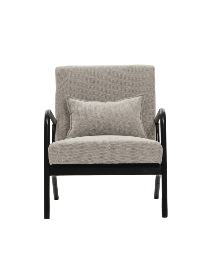 Butaca Nicole nórdica con cojín lumbar – Tapizado antimanchas