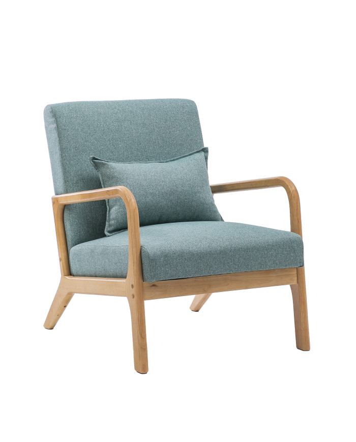 Butaca Nicole nórdica con cojín lumbar – Tapizado antimanchas