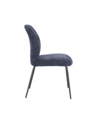 Silla Nalon – Tapizada con diseño a rayas y patas negras Silla Nalon – Tapizada con diseño a rayas y patas negras