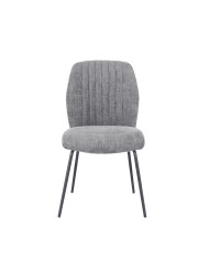Silla Nalon – Tapizada con diseño a rayas y patas negras Silla Nalon – Tapizada con diseño a rayas y patas negras