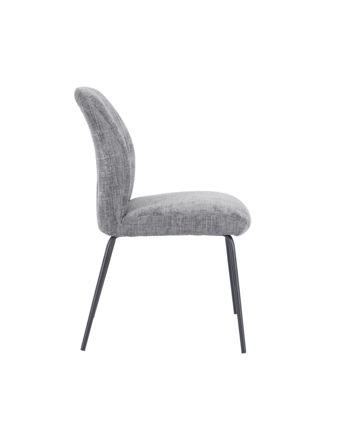Silla Nalon – Tapizada con diseño a rayas y patas negras Silla Nalon – Tapizada con diseño a rayas y patas negras
