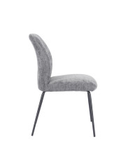 Silla Nalon – Tapizada con diseño a rayas y patas negras Silla Nalon – Tapizada con diseño a rayas y patas negras