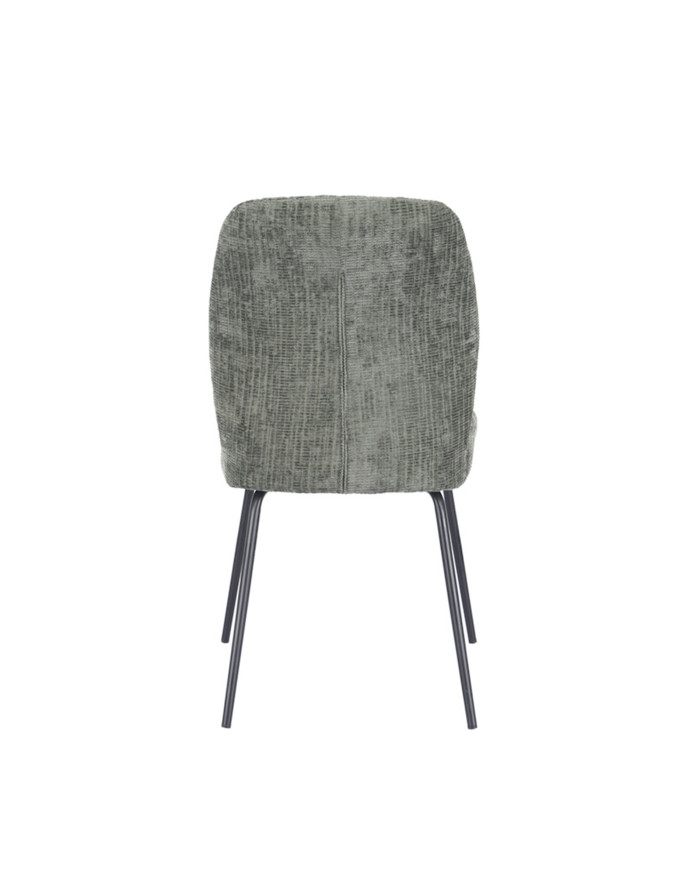 Silla Nalon – Tapizada con diseño a rayas y patas negras Silla Nalon – Tapizada con diseño a rayas y patas negras