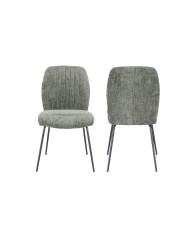 Silla Nalon – Tapizada con diseño a rayas y patas negras Silla Nalon – Tapizada con diseño a rayas y patas negras