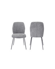 Silla Nalon – Tapizada con diseño a rayas y patas negras Silla Nalon – Tapizada con diseño a rayas y patas negras