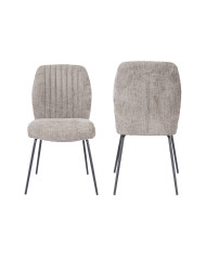 Silla Nalon – Tapizada con diseño a rayas y patas negras Silla Nalon – Tapizada con diseño a rayas y patas negras