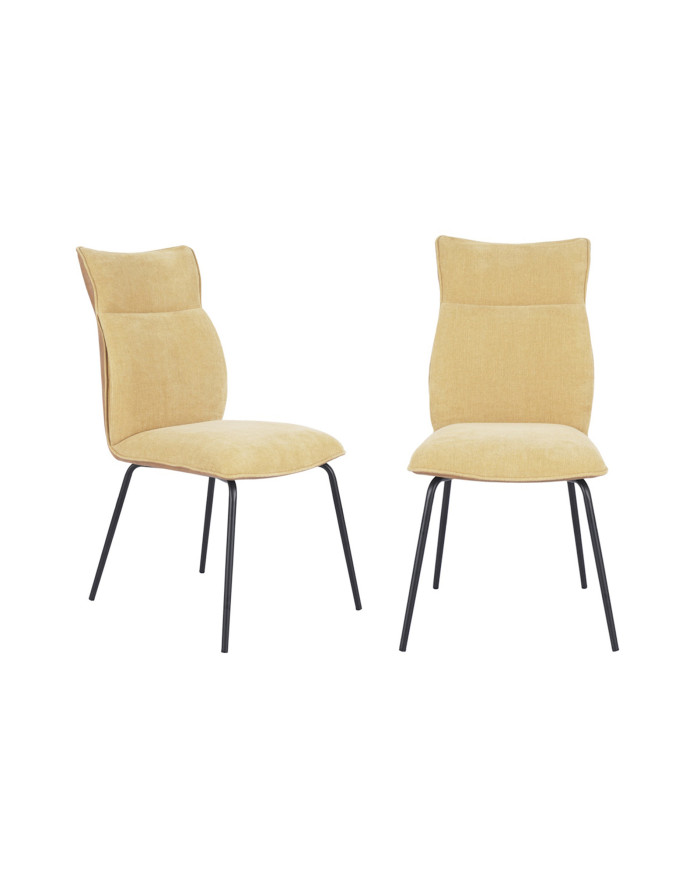 Silla Roma tapizada en tela y símil napa – Pack 2 unidades Silla Roma tapizada en tela y símil napa – Pack 2 unidades
