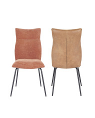 Silla Roma tapizada en tela y símil napa – Pack 2 unidades Silla Roma tapizada en tela y símil napa – Pack 2 unidades