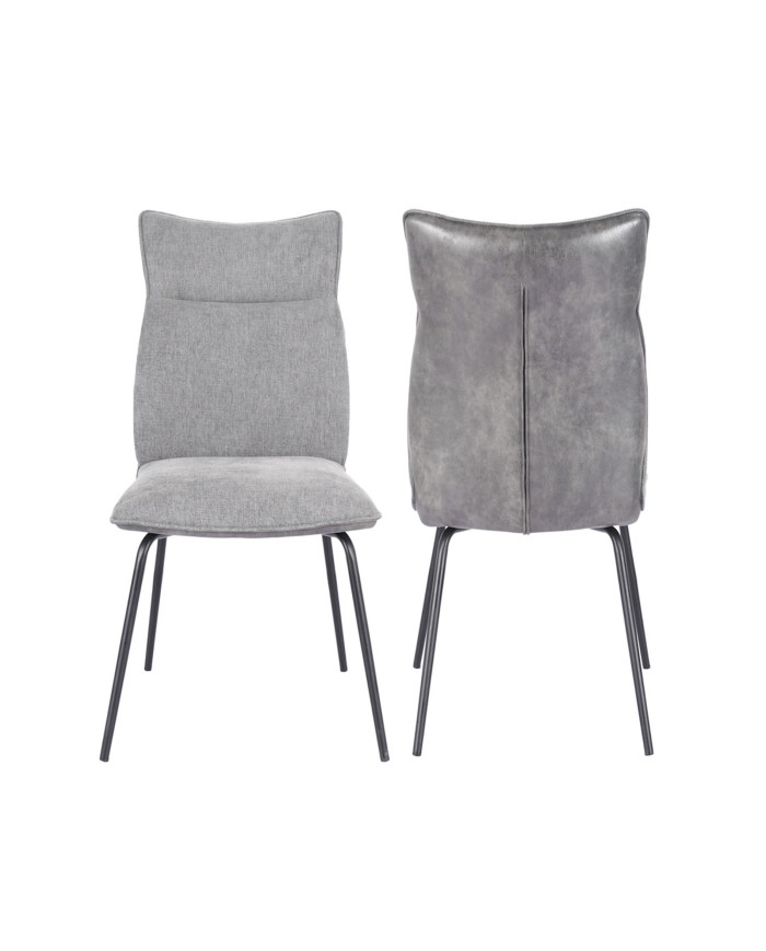 Silla Roma tapizada en tela y símil napa – Pack 2 unidades Silla Roma tapizada en tela y símil napa – Pack 2 unidades