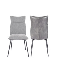 Silla Roma tapizada en tela y símil napa – Pack 2 unidades Silla Roma tapizada en tela y símil napa – Pack 2 unidades