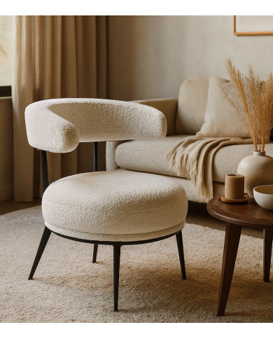 Butaca Asis – Tapizado Teddy y patas metálicas, ideal para cualquier espacio Butaca Asis – Tapizado Teddy y patas metálicas, ideal para cualquier espacio