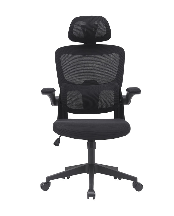 Silla de escritorio Aron ergonómica con refuerzo lumbar y reposacabezas regulable