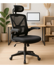 Silla de escritorio Aron ergonómica con refuerzo lumbar y reposacabezas regulable