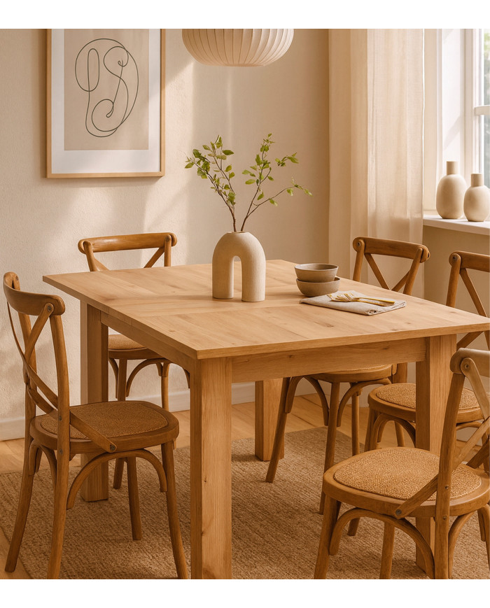 Mesa de comedor extensible Uki de 140 a 180 cm – Moderna y funcional