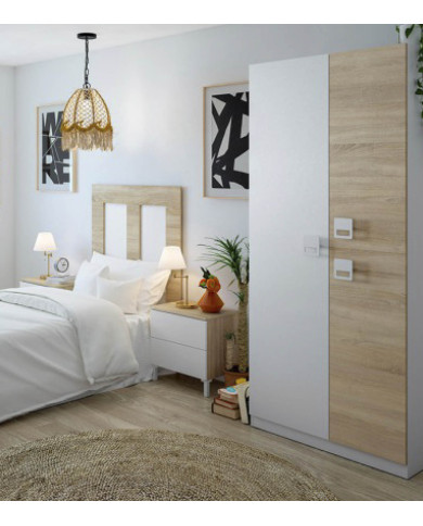 Armario Tomy 3 puertas – Con barra de colgar y estantes fijos Armario Tomy 3 puertas – Con barra de colgar y estantes fijos