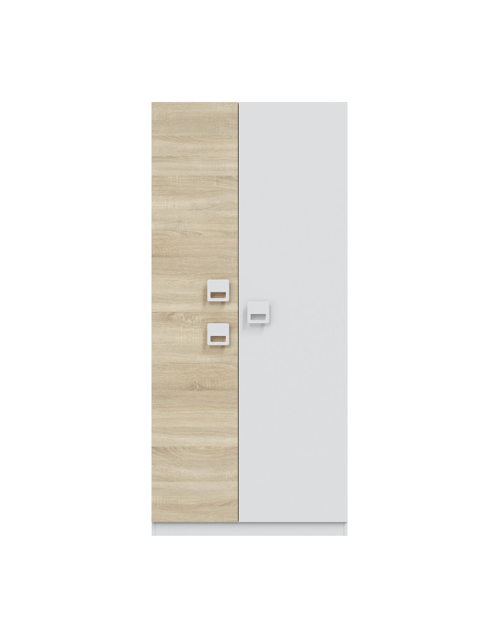 Armario Tomy 3 puertas – Con barra de colgar y estantes fijos