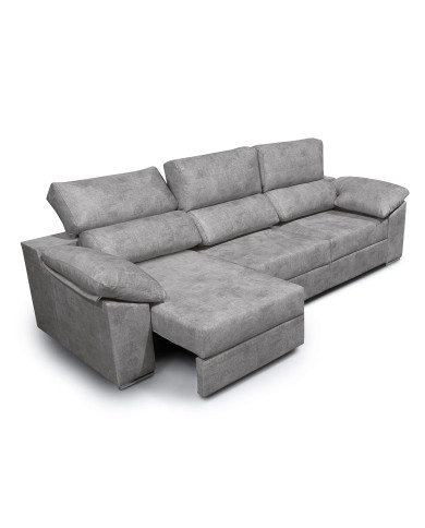 Sofá Silvi – Sofá deslizante con cabeceros reclinables y patas bajas