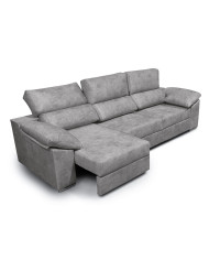 Sofá Silvi – Sofá deslizante con cabeceros reclinables y patas bajas