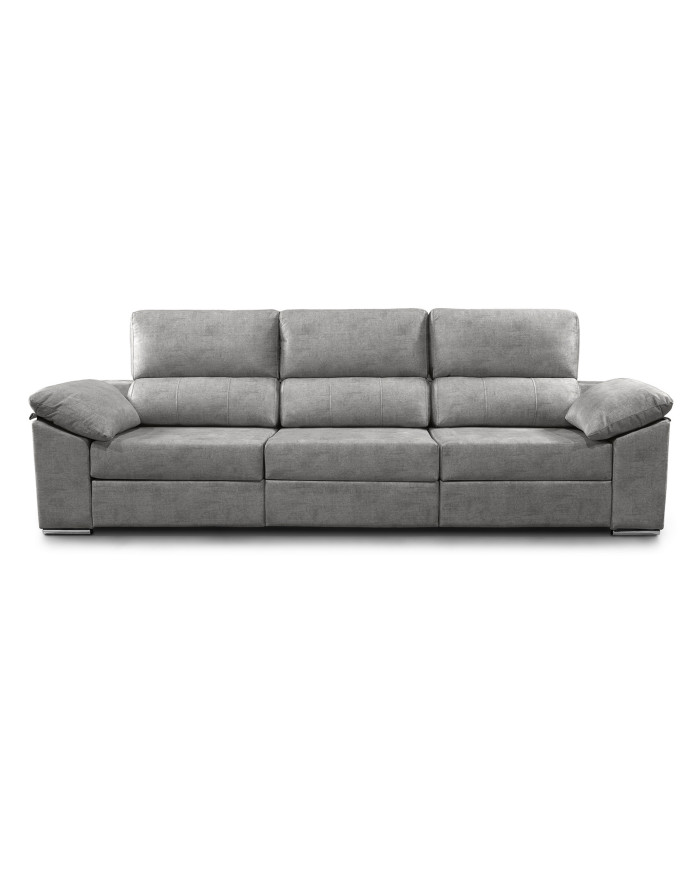 Sofá Silvi – Sofá deslizante con cabeceros reclinables y patas bajas