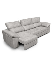 Sofá Silvi – Sofá deslizante con cabeceros reclinables y patas bajas