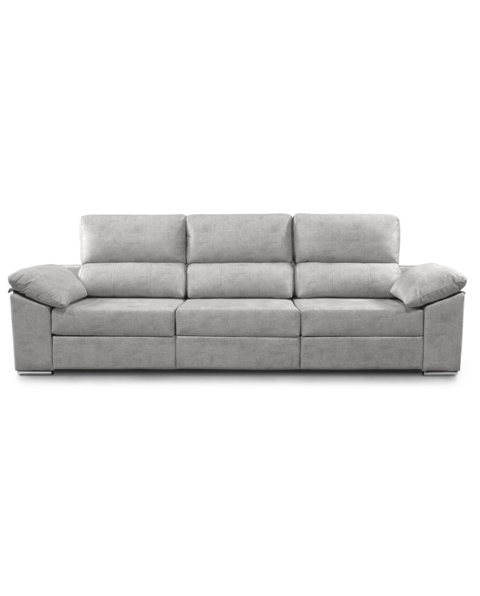 Sofá Silvi – Sofá deslizante con cabeceros reclinables y patas bajas