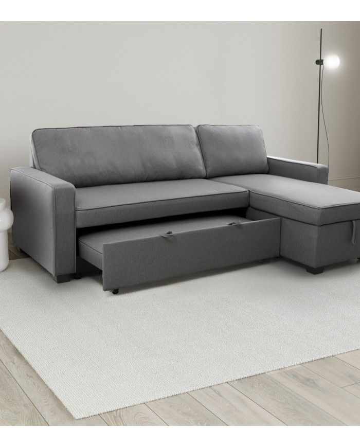 Sofá cama Maxi – Chaise longue reversible y extensible con arcón