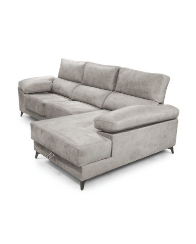Sofá Chaise Longue Vis – Con arcón, asientos extraíbles y respaldos reclinables