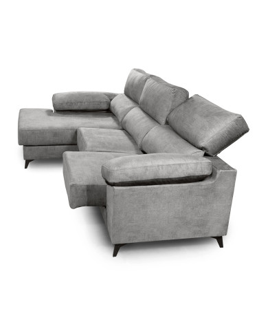 Sofá Chaise Longue Vis – Con arcón, asientos extraíbles y respaldos reclinables