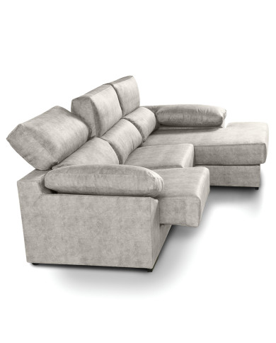 Sofá Chaise Longue Monti – Asientos extraíbles, respaldos reclinables y arcón
