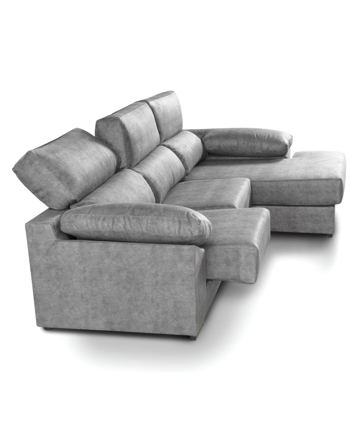 Sofá Chaise Longue Monti – Asientos extraíbles, respaldos reclinables y arcón