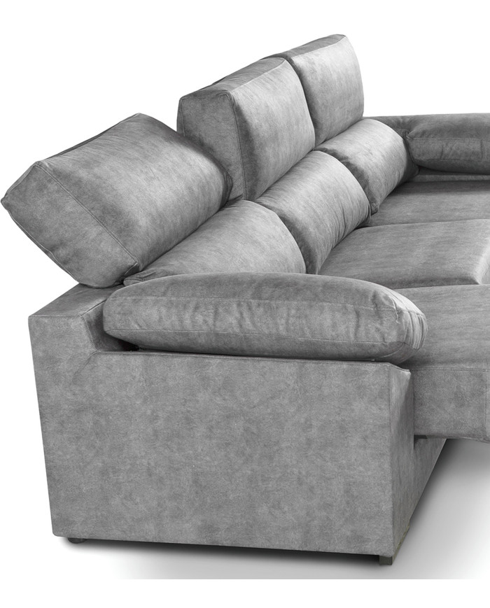 Sofá Chaise Longue Monti – Asientos extraíbles, respaldos reclinables y arcón
