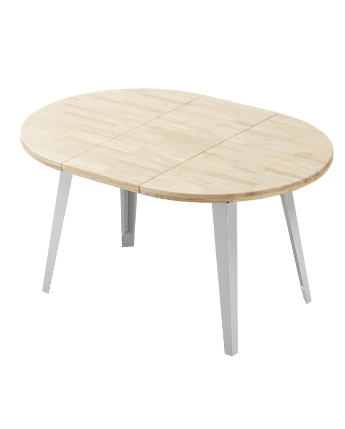 Mesa comedor redonda extensible industrial BERGI