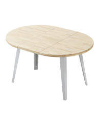 Mesa comedor redonda extensible industrial BERGI