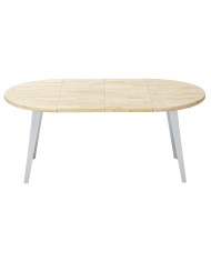 Mesa comedor redonda extensible industrial BERGI