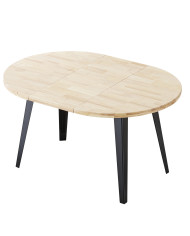 Mesa comedor redonda extensible industrial BERGI