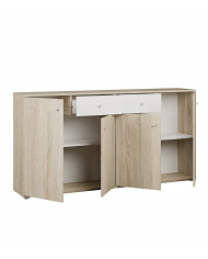 Aparador Match – Diseño moderno roble y blanco