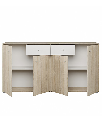 Aparador Match – Diseño moderno roble y blanco