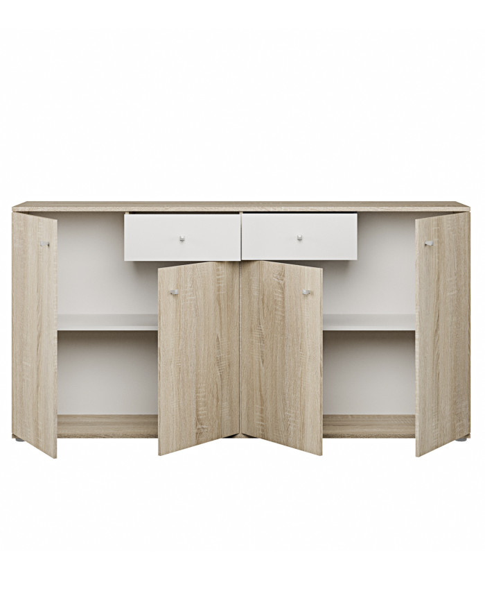 Aparador Match – Diseño moderno roble y blanco