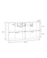 Aparador Match – Diseño moderno roble y blanco