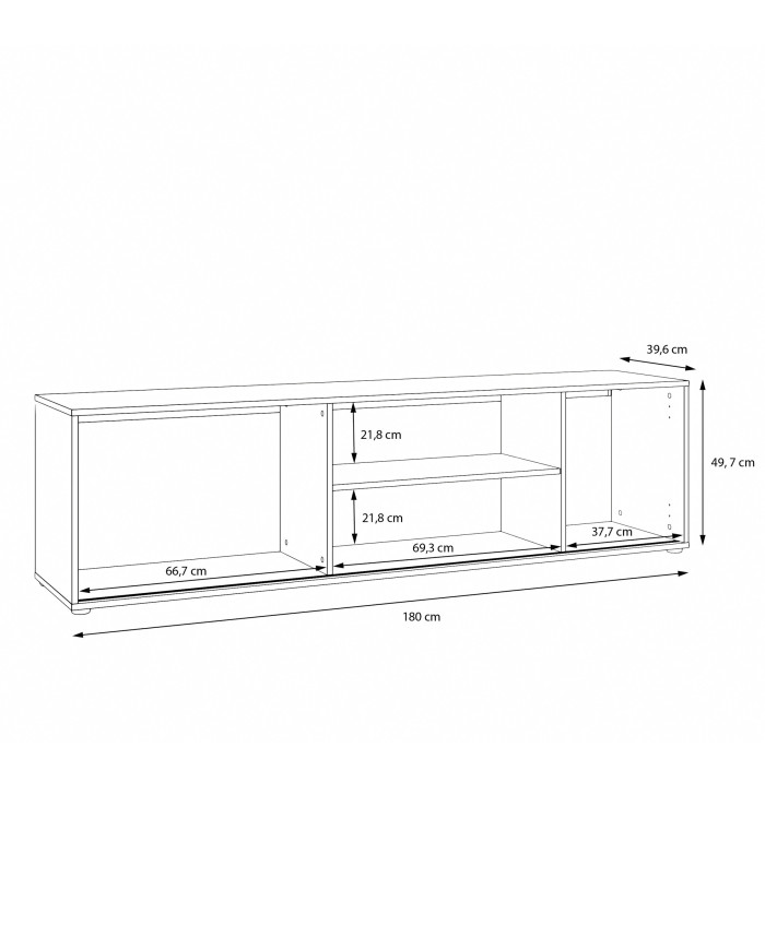 Mueble de TV Match 180 cm – Estilo escandinavo y funcional