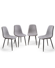 Pack de 4 Sillas de Comedor Suiz - Diseño Moderno y Elegante