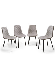 Pack de 4 Sillas de Comedor Suiz - Diseño Moderno y Elegante