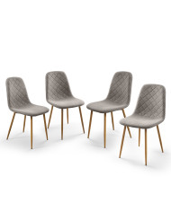 Pack de 4 Sillas de Comedor Suiz - Diseño Moderno y Elegante