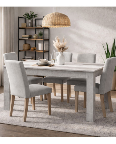 Mesa de comedor fija Mirko 140x90 cm – Diseño funcional