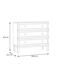 Cómoda Penki 3 cajones