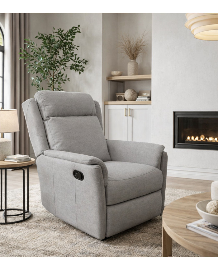 Sillón reclinable Nievis – Sillón relax con palanca