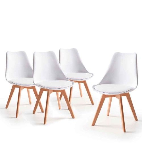 Pack 4 sillas Tulipa – Sillas de comedor estilo nórdico
