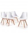 Pack 4 sillas Tulipa – Sillas de comedor estilo nórdico