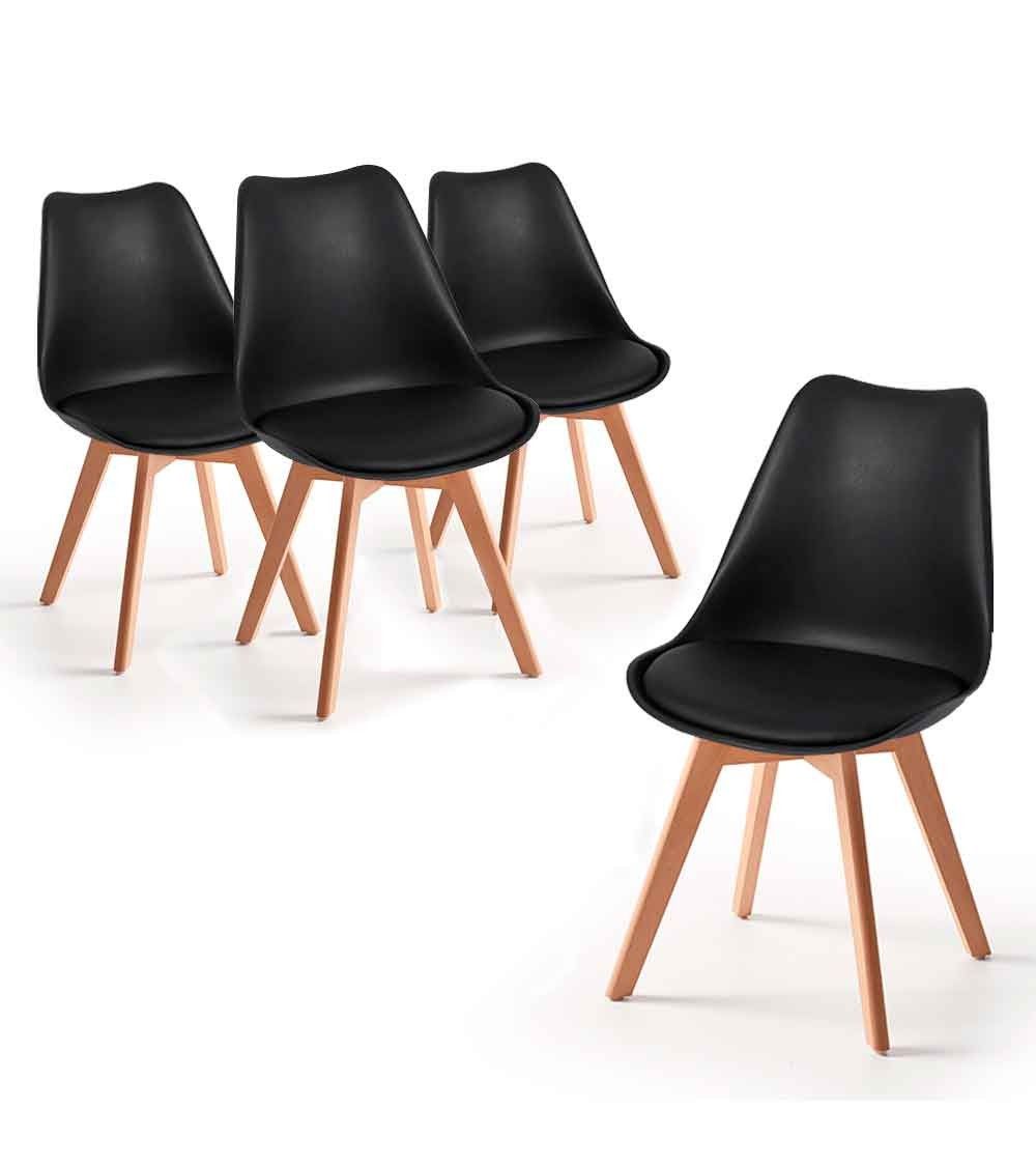Pack 4 sillas Tulipa – Sillas de comedor estilo nórdico