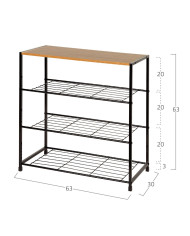 Estantería Kraft estilo industrial con 4 estantes